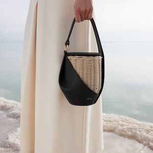 Polene Black and Tan basket Bag